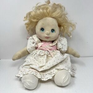 Vintage My Child Girl Doll Blonde Hair Blue Eyes 1985 Soft Body Mattel Toy